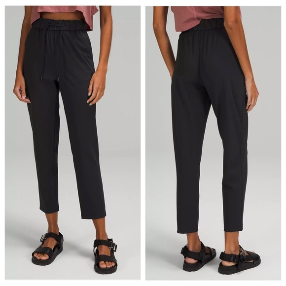 Lululemon Black Stretch High-Rise Pull-On Pant 31" Length 69% nylon 31% lycra 4 - Picture 1 of 15
